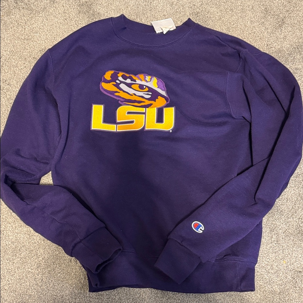 Champion LSU Purple Crewneck Sweater
